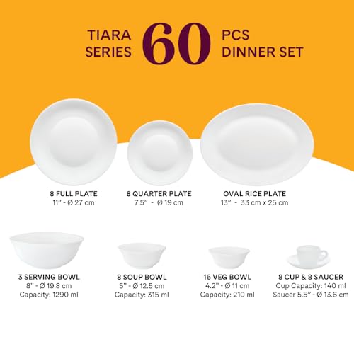 Larah by Borosil Opalware Dinner