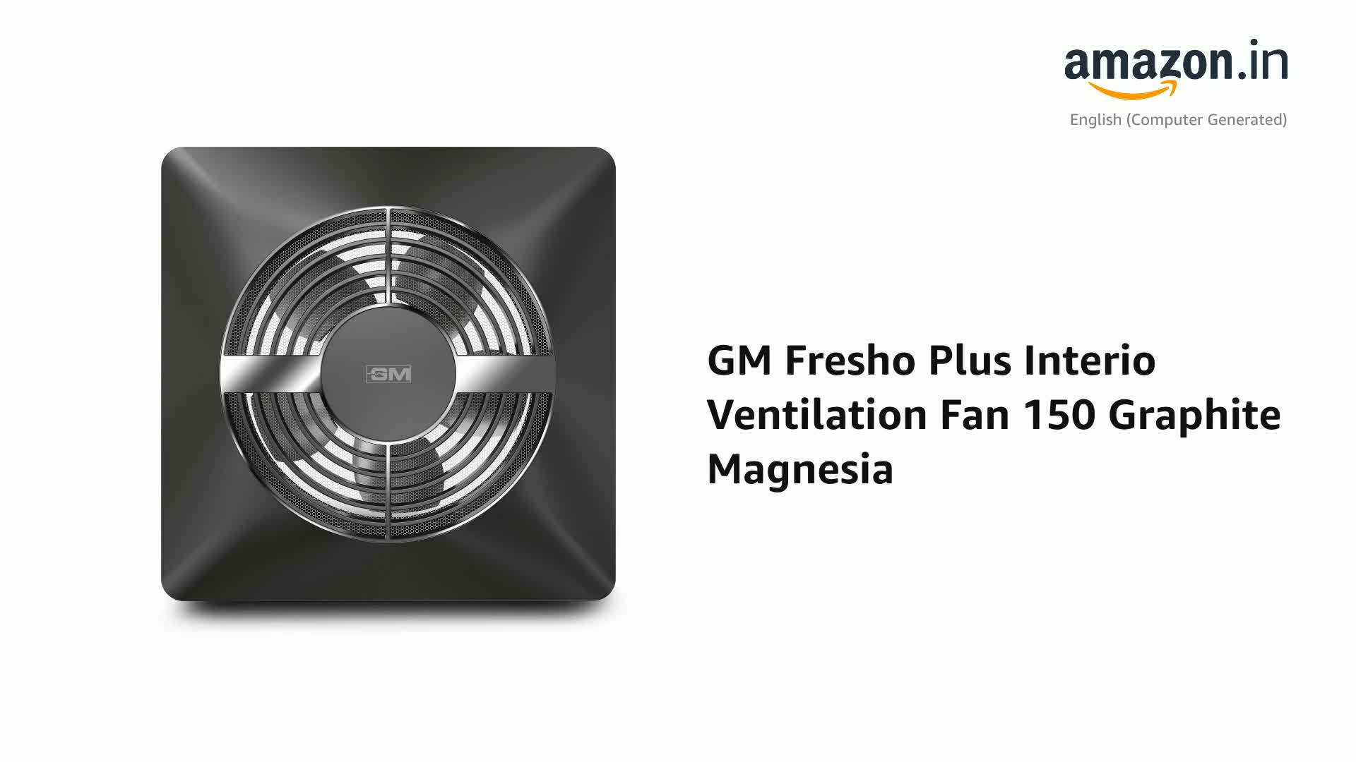 GM Fresho Plus Interio Ventilation Fan 150 Graphite Magnesia - Image 2