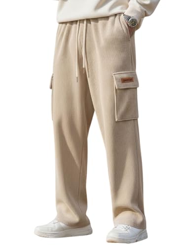 SMOWKLY Men's Corduroy Pants