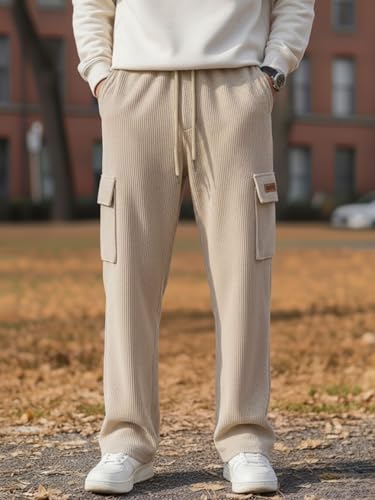 SMOWKLY Men's Corduroy Pants