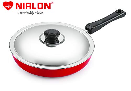 Nirlon Nonstick Aluminium Frying Pan (26CM) with Steel Lid, 2.25 Litre - Image 7