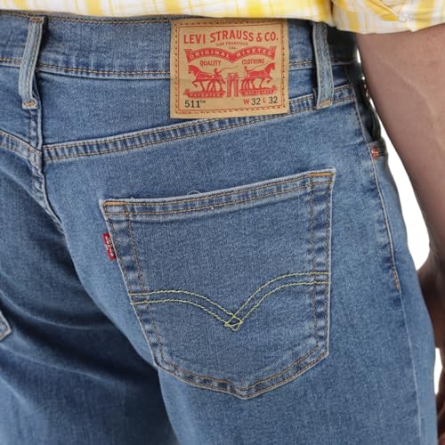 Levi's Men's 511 Slim Fit Mid Rise Blue Jeans - Image 6