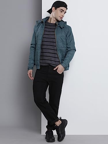 The Indian Garage Co Men Slim Fit Solid Puffer Jackets - Image 4