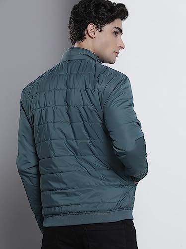 The Indian Garage Co Men Slim Fit Solid Puffer Jackets - Image 5
