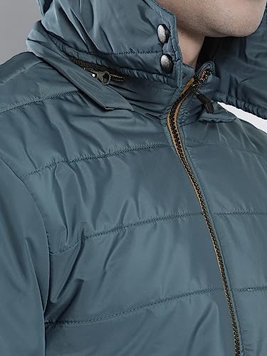 The Indian Garage Co Men Slim Fit Solid Puffer Jackets - Image 6