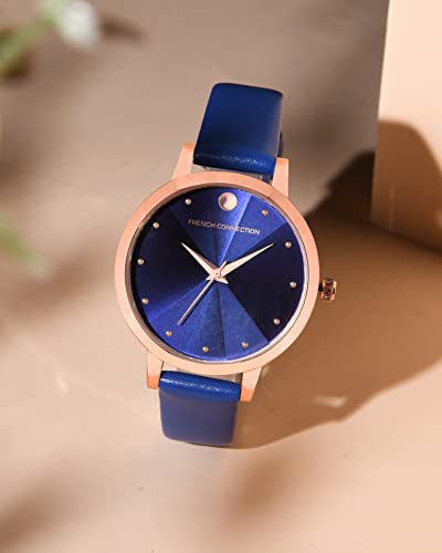 French Connection Leather Analog Blue