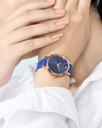 French Connection Leather Analog Blue