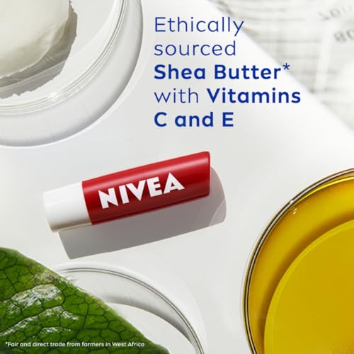 NIVEA Shine Caring Lip Balm, Pomegranate, 4.8G, Red - Image 6