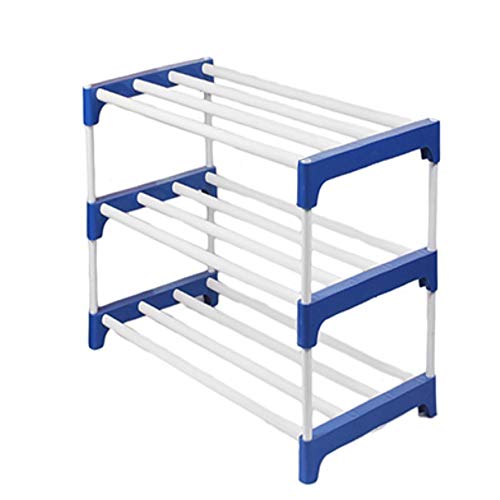 Ebee 6 Pairs Plastic Shoe Rack (Blue, 3 Shelves) - Image 5