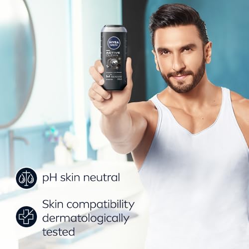 NIVEA MEN Active Clean Shower Gel,500 ml (Pack of 1) - Image 7