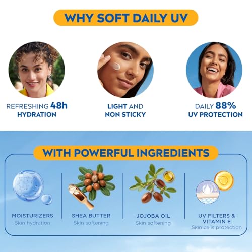 NIVEA Soft Daily UV Light Moisturising Cream with SPF-15, 100ml - Image 6