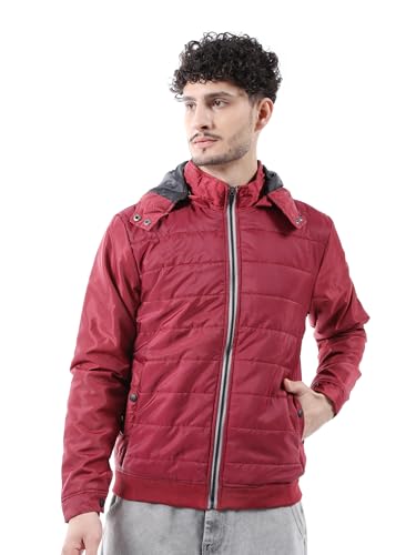 The Indian Garage Co Men Slim Fit Solid Puffer Jackets