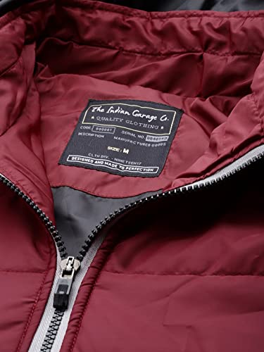 The Indian Garage Co Men Slim Fit Solid Puffer Jackets - Image 3