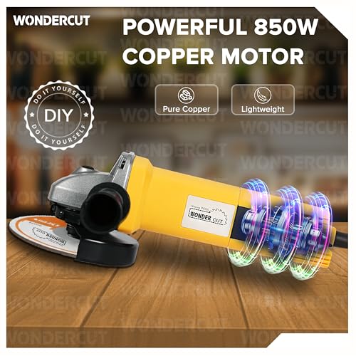 WONDERCUT Angle Grinder WC-AG-801-Y, 850W