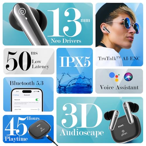pTron Basspods Tour TWS Earbuds
