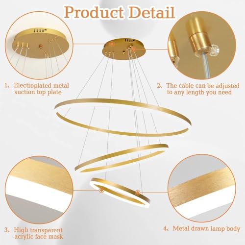 Desidiya® Modern Double 3-Ring LED