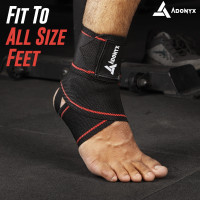 ADONYX Adustable Compression Foot Pain Relief Ankle Support(Black) - Image 3