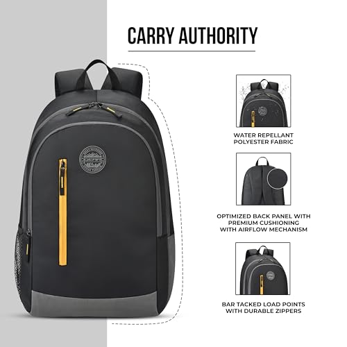 Gear 19 Ltrs Black and Yellow Backpack (BKPECOBP40112) - Image 7