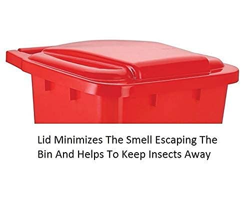Aristo Plastic Pedal Garbage Waste Dustbin 70 LTR RED & RED - Image 3