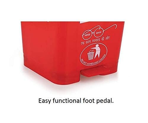 Aristo Plastic Pedal Garbage Waste Dustbin 70 LTR RED & RED - Image 4