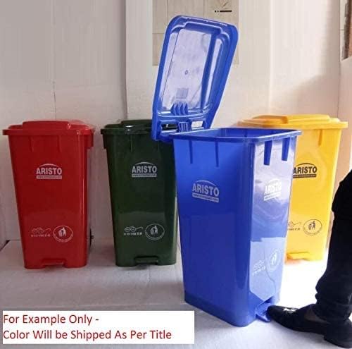 Aristo Plastic Pedal Garbage Waste Dustbin 70 LTR RED & RED - Image 5