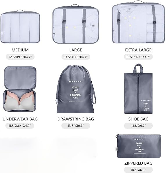 MONJAY 7pcs pouche Set Travel