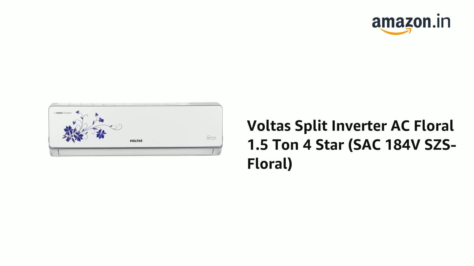 Voltas Split Inverter AC Floral 1.5 Ton 4 Star (SAC 184V SZS-Floral) - Image 2