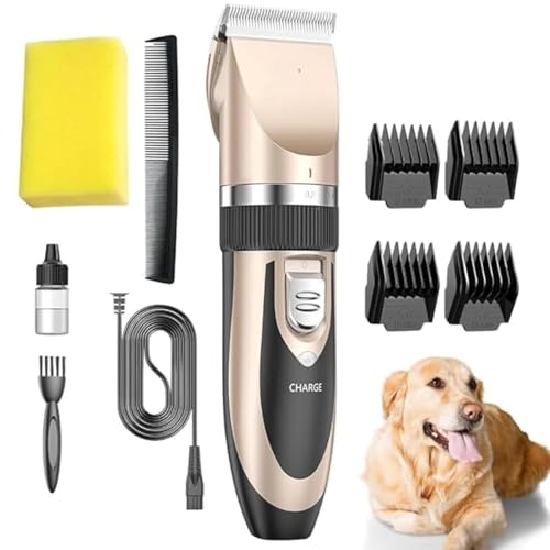 Cat Trimmer Dog for Labrador, Shih Tzu, German Shepherd, and Golden Retriever, Pet Grooming Kit, Trimmer Cordless Quiet for Dog Hair Cutting, trimmer for Grooming Kit for Dogs Cats Pets Hair Clipper