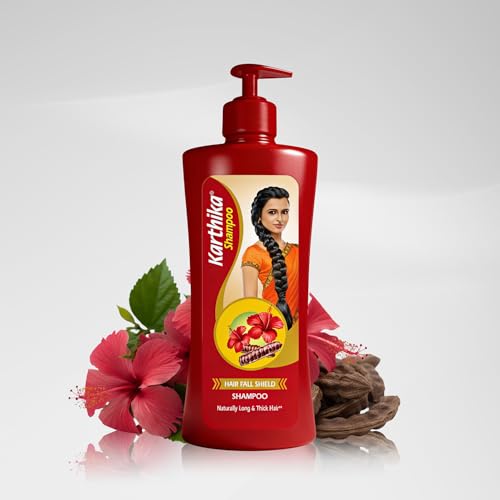 Karthika Hair Fall Shield Shampoo, White, Pleasant, 650 ml - Image 3