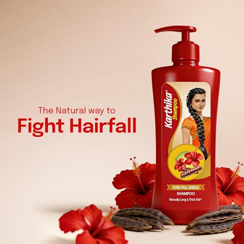 Karthika Hair Fall Shield Shampoo, White, Pleasant, 650 ml - Image 5