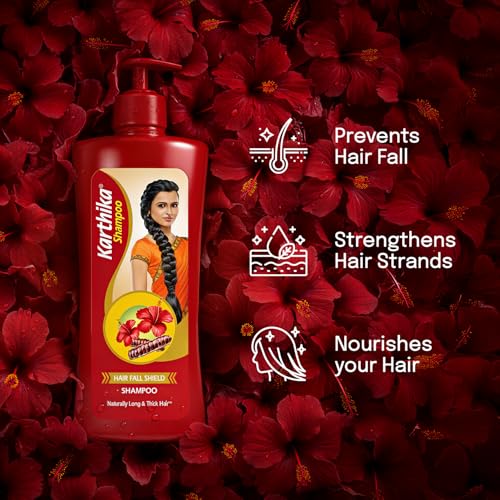 Karthika Hair Fall Shield Shampoo, White, Pleasant, 650 ml - Image 7