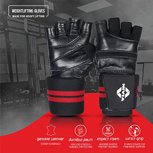 Nivia Wristlock Weightlifting Gloves -Genuine