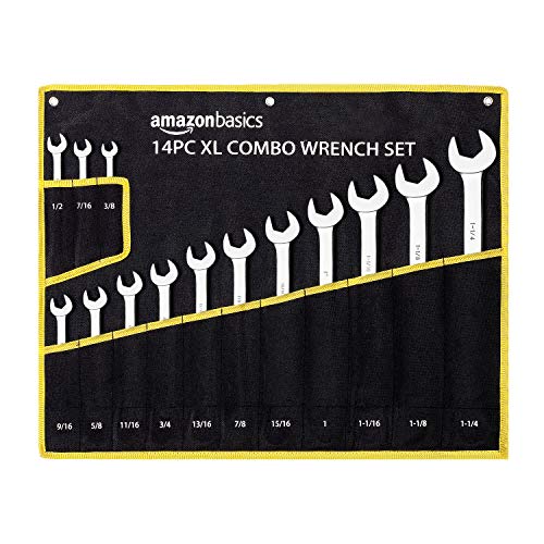 amazon basics V-Groove Combination Wrench Set - SAE, 14-Piece - Image 3