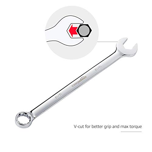 amazon basics V-Groove Combination Wrench Set - SAE, 14-Piece - Image 4