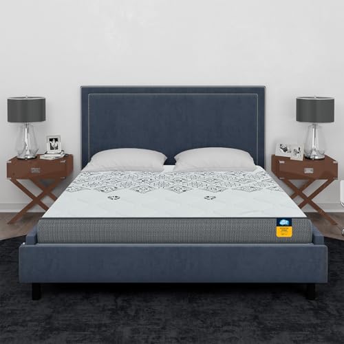 Centuary Mattresses Sleepables |10 Years Warranty | 8-Inch Double Size Ortho Pocketed Zero Partner Disturbance Plush Quilted Rolled Packed Pocket Spring Mattress (75x48x8)