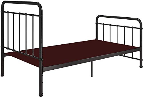 APRODZ Marks Twin Size Metal Bed (Metal - Black Powdercoated) - Image 4