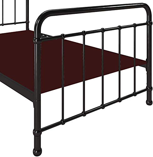 APRODZ Marks Twin Size Metal Bed (Metal - Black Powdercoated) - Image 7