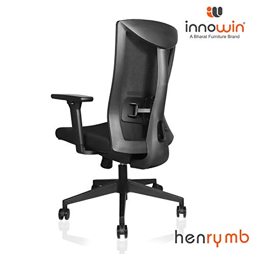 INNOWIN Henry Medium Back Ergonomic Office (Black)| 3 Years Warranty - Image 6