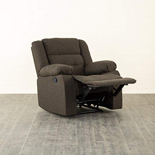 Home Centre Zurich Next Fabric 1-Seater Standard Sofa Recliner - Brown - Image 6