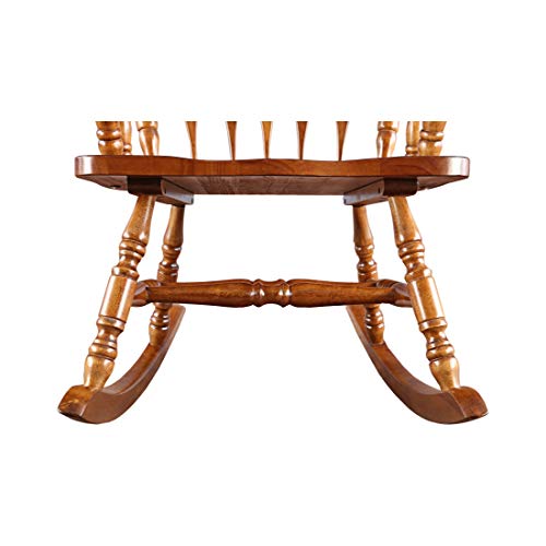 HomeTown Darwin Solid Wood Rocking Chair in Walnut Colour - Image 5