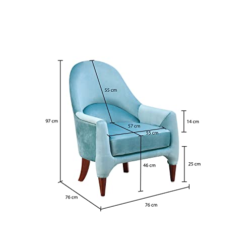 Nilkamal Marine Fabric Lounge Chair (Aqua Blue) - Image 2