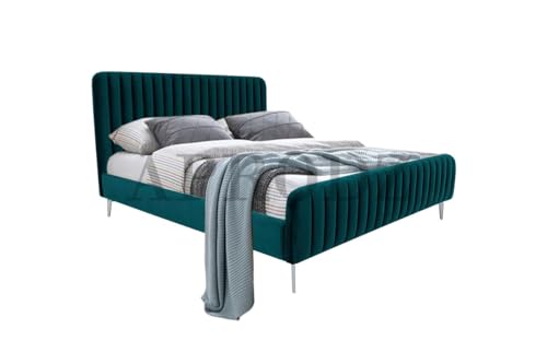 APRODZ Fluted Velvet Upholstered King