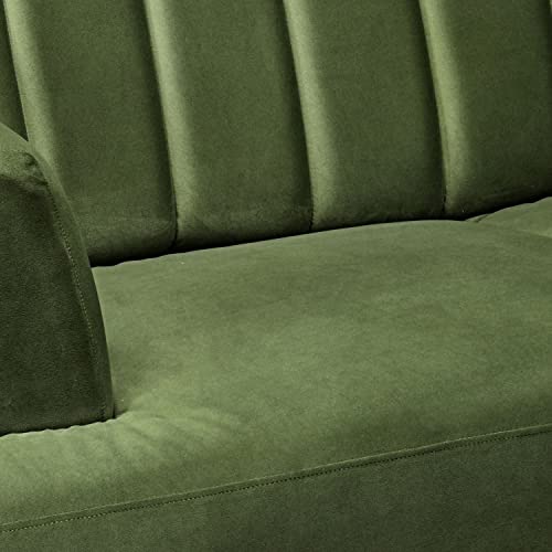 @home By Nilkamal Somerville 1 Seater Fabric Sofa (Olive Green) - Image 5