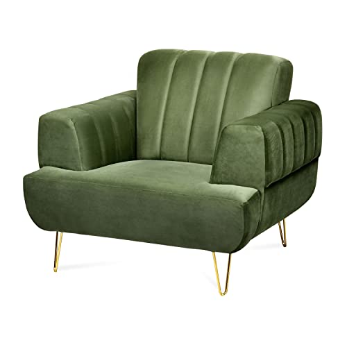 @home By Nilkamal Somerville 1 Seater Fabric Sofa (Olive Green) - Image 6