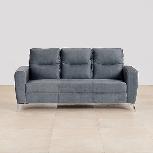 Helios Vive Fabric 3+1+1 Seater Sofa Set - Grey - Image 4