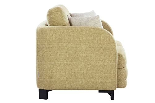 HomeTown Grace Fabric Two Seater Sofa in Olive Colour - Image 6