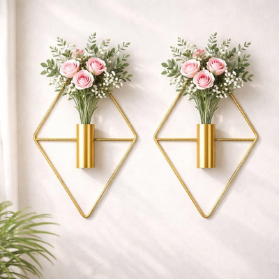 SURIYA ART GOLDEN VASE Pack of 2(25 cm X 12 cm, GOLDEN) - Image 2