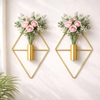 SURIYA ART GOLDEN VASE Pack of 2(25 cm X 12 cm, GOLDEN) - Image 3
