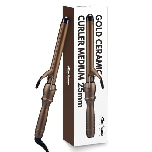 Alan Truman Gold Ceramic Tourmaline Curler - 25mm - Image 2