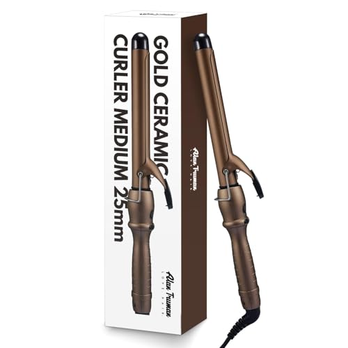 Alan Truman Gold Ceramic Tourmaline Curler - 25mm - Image 3